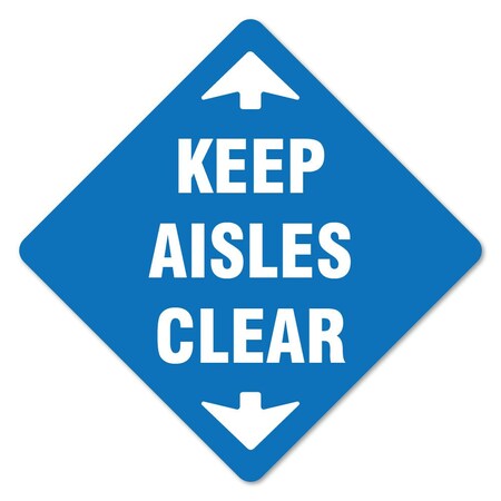 Signmission Keep Aisle Clear Non-Slip Floor Graphic, 7in Vinyl Decal, 12PK, 7 in L, 7 in H, FD-X-7-12PK-99985 FD-X-7-12PK-99985